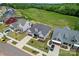 An aerial perspective highlights the meticulously landscaped homes, manicured lawns, and serene neighborhood setting at 471 Lucky Nw Dr, Concord, NC 28027