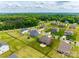 Aerial view of a neighborhood, showcasing well-spaced houses surrounded by lush greenery and tree-lined streets at 4926 Trayton Ave, Gastonia, NC 28056