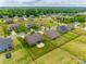 An aerial view showcases houses in the neighborhood featuring backyard and green surroundings at 4926 Trayton Ave, Gastonia, NC 28056