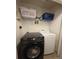 A practical laundry room featuring a modern washing machine and dryer at 522 Pennsylvania Ave, Charlotte, NC 28216