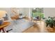 Sun-filled living room with hardwood floors and a large window at 5817 Portburn Rd, Charlotte, NC 28211