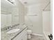 Bathroom featuring granite countertops, a mirror, and shower with bathtub at 9723 Mattforest Cir, Charlotte, NC 28277