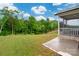 Lush backyard with a patio area and a view of a screened porch, perfect for outdoor enjoyment at 1024 Scotch Meadows Loop # 32, Monroe, NC 28110