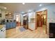 Open kitchen with stainless steel appliances and access to dining and bathroom at 122 Roxboro Ct # 286, Mount Gilead, NC 27306