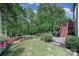 Enjoy the spacious backyard with a deck, patio, swing, and beautiful landscaping at 4016 Garden Oak Dr, Indian Trail, NC 28079