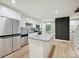 Modern kitchen with stainless steel appliances, granite counters, and central island at 7004 Quail Hill Rd, Charlotte, NC 28210