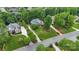 Aerial view of a stately home in a lush neighborhood with mature trees at 1200 Churchill Downs Dr, Waxhaw, NC 28173