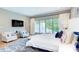 Bright main bedroom featuring hardwood floors, a seating area, and large windows at 1919 Shoreham Dr, Charlotte, NC 28211
