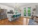Bright, modern kitchen with stainless steel appliances, white cabinets, and a central island with bar seating at 2006 Upstate Way, Charlotte, NC 28206