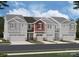 New construction craftsman-style townhomes featuring attached garages and professionally landscaped yards at 2013 Vinyasa Ln # Sts-43, Charlotte, NC 28215