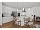 Bright kitchen featuring white cabinetry, stainless steel appliances, and an island with pendant lighting at 2034 Suttonview Rd, Fort Mill, SC 29708