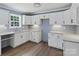 The kitchen offers ample counter space and new white cabinets at 2362 Marett Blvd, Rock Hill, SC 29732