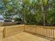 The wooden deck provides an outdoor space surrounded by trees and greenery at 2362 Marett Blvd, Rock Hill, SC 29732