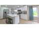Modern kitchen with stainless steel appliances, a kitchen island, and abundant counter space at 8140 Karriker Rd, Kannapolis, NC 28081