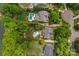 Aerial shot showcasing backyard pools and spacious green lots of surrounding properties at 110 Preserve Way, Mooresville, NC 28117