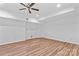 Unfinished basement with LVP flooring, ready to be finished to your tastes at 110 Preserve Way, Mooresville, NC 28117