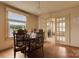 Comfortable dining area with a table set and views into living room and outside at 114 S 5Th St, Albemarle, NC 28001