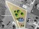 Aerial view showcasing property lot lines and surrounding homes at 118 Sir Gregory Dr, Shelby, NC 28152