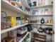 Organized pantry with lots of shelving for ample storage and supplies at 118 Sir Gregory Dr, Shelby, NC 28152