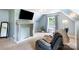 Sitting area with fireplace in this carpeted bedroom at 1210 Langdon Terrace Dr, Indian Trail, NC 28079