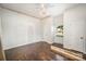 Bedroom showcasing older floors, windows and doors awaiting paint and trim at 1221 Patterson St, Shelby, NC 28152