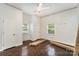 Bedroom showcasing new flooring, windows and doors awaiting paint and trim at 1221 Patterson St, Shelby, NC 28152
