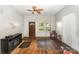 Inviting living room featuring natural light, hardwood floors, and a front door entryway at 1221 Patterson St, Shelby, NC 28152