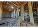 Unfinished basement with exposed beams at 2108 Lakeview Cir, Matthews, NC 28105