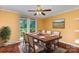 Formal dining room with a large wooden table, comfortable seating, and stylish decor at 3442 Cedar Circle Rd, Lancaster, SC 29720