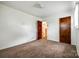 Bedroom with carpet and view into the bathroom at 3491 Mcconnells Hwy, Rock Hill, SC 29732