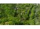 Aerial view showcasing the home nestled within a densely wooded area at 6758 Zion Church Rd, Concord, NC 28025