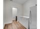 Practical pantry with a deep freezer and potential workspace for organization, perfect for storage at 6758 Zion Church Rd, Concord, NC 28025