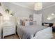 Comfortable bedroom with hardwood floors, queen bed, and decorative pillows at 8200 Sunset Hill Rd, Waxhaw, NC 28173