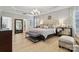 Luxurious primary bedroom features a comfortable bed, elegant furnishings, and bright natural light, creating a serene atmosphere at 8200 Sunset Hill Rd, Waxhaw, NC 28173