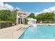Community pool with a thrilling water slide structure at 8200 Sunset Hill Rd, Waxhaw, NC 28173