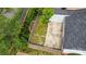 Aerial view of the backyard, fence, grass, and siding on building at 8325 Knights Bridge Rd, Charlotte, NC 28210