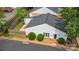 Aerial view of home with fenced in backyard and front parking at 8325 Knights Bridge Rd, Charlotte, NC 28210