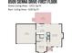 First floor plan of 8509 Sienna Drive highlighting the living area, kitchen, garage, and deck at 8509 Sienna Dr, Charlotte, NC 28215