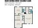 Second floor plan of 8509 Sienna Drive featuring bedrooms, bathrooms, and a laundry area at 8509 Sienna Dr, Charlotte, NC 28215