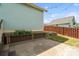 The stamped concrete patio features an adjacent planter box and string lights at 962 Herrons Ferry Rd, Rock Hill, SC 29730