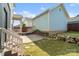 Landscaped backyard includes a patio, steps, and flower beds, ideal for outdoor enjoyment at 962 Herrons Ferry Rd, Rock Hill, SC 29730