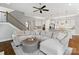 Large open plan area with L-shaped sofa and view into the kitchen at 962 Herrons Ferry Rd, Rock Hill, SC 29730