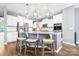 Modern kitchen featuring white cabinets, granite countertops, stainless steel appliances, and barstool seating at 106 Sweet Briar Dr, Fort Mill, SC 29707