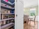 Walk-in pantry offers ample storage space with well-organized shelving at 106 Sweet Briar Dr, Fort Mill, SC 29707