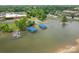 Lake view featuring boat slips and boat launch area for this townhome community at 1404 River Dr, Belmont, NC 28012