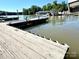 Picturesque waterfront property featuring a private dock with access to boat slip and serene river views at 1404 River Dr, Belmont, NC 28012