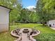 Seating around a fire pit, perfect for outdoor entertaining in a spacious backyard at 1714 Edgewater Dr, Charlotte, NC 28210