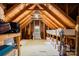 Spacious attic area ideal for storage, with visible wooden beams at 2620 Shady Reach Ln, Charlotte, NC 28214