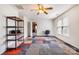 Functional bonus room featuring mixed carpet and a ceiling fan at 2620 Shady Reach Ln, Charlotte, NC 28214