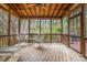 Inviting screened porch with wooden ceiling and comfortable seating at 2620 Shady Reach Ln, Charlotte, NC 28214